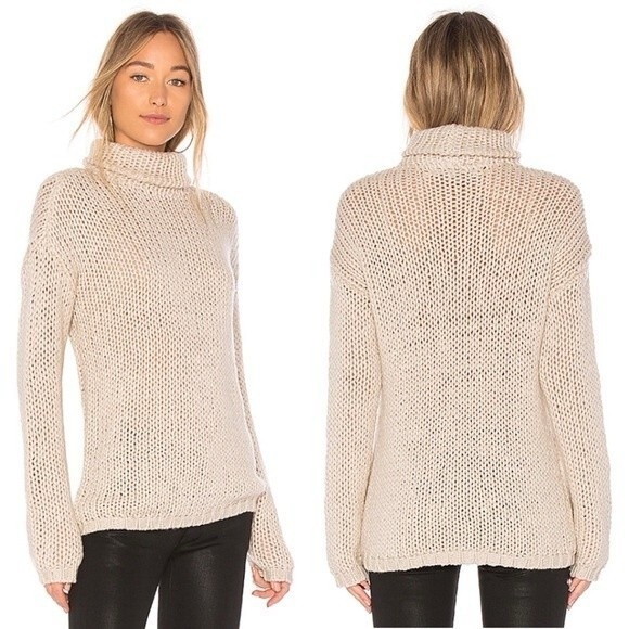 Lovers & Friends Hawken Turtleneck Sweater in Pearl - Size M - Picture 1 of 13